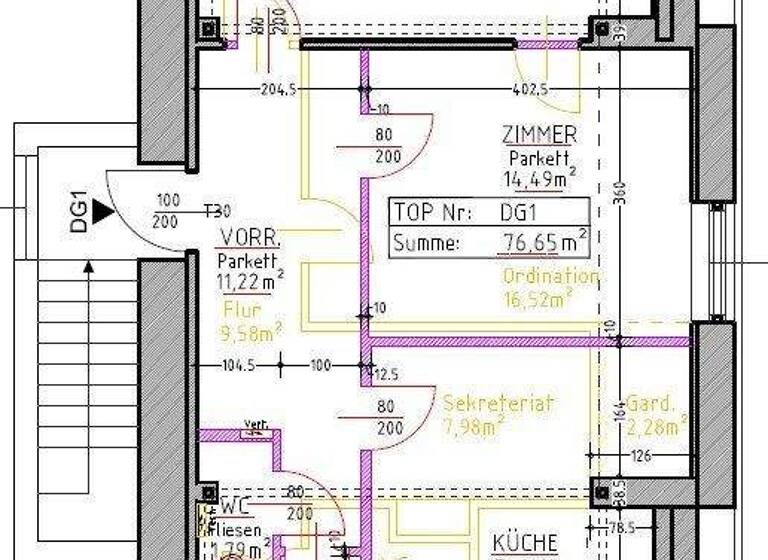 Büro zur Miete - Erstbezug 1.843 € 3 Zimmer Auhofstraße Wien,Hietzing 1130