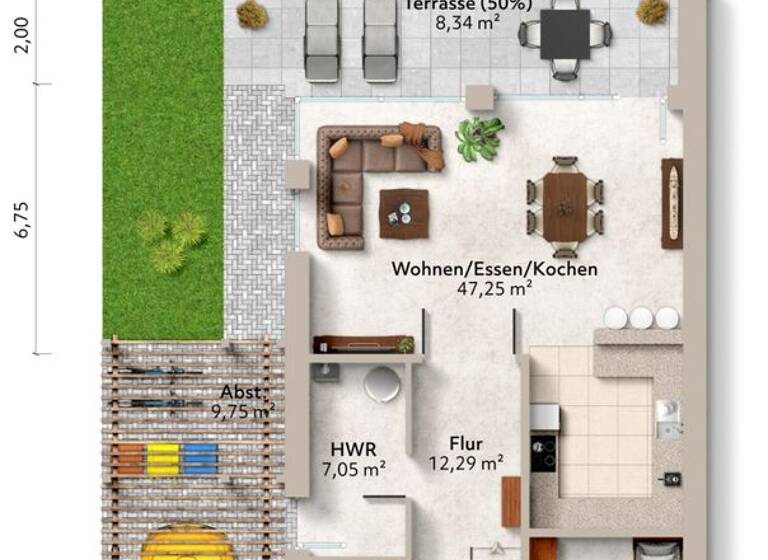 Doppelhaushälfte zum Kauf 747.680 € 5 Zimmer 155,6 m² 312,3 m² Grundstück Sutthausen Osnabrück 49082