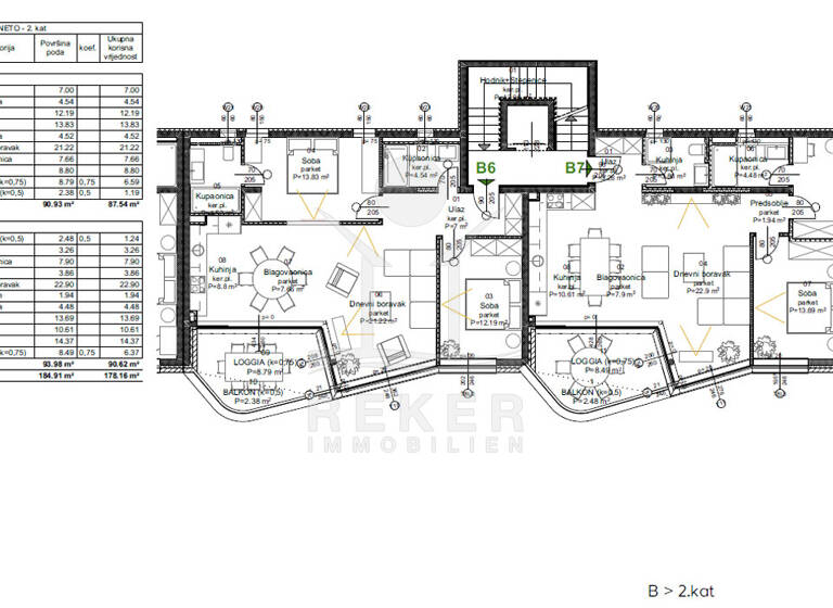 Wohnung zum Kauf - Erstbezug 585.845 € 3 Zimmer 91 m² 2. Geschoss Dubrovnik 20000
