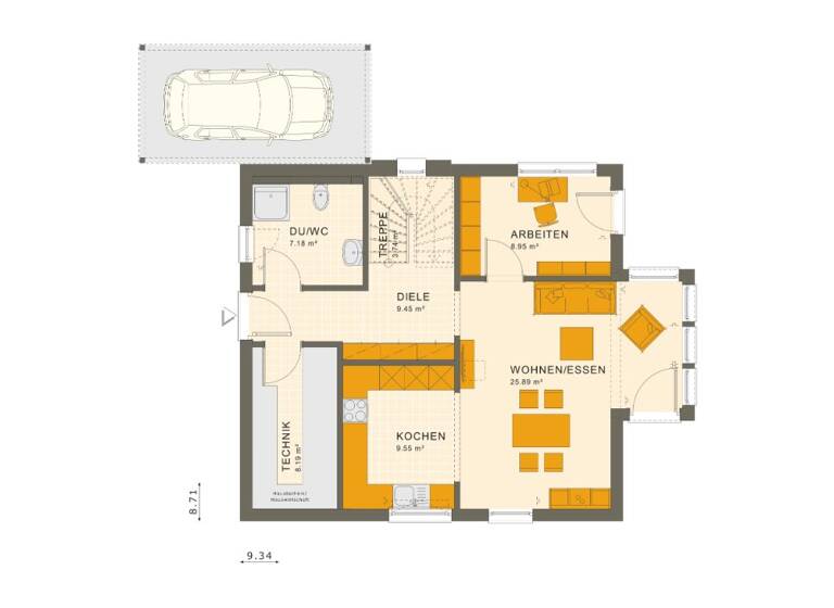 Einfamilienhaus zum Kauf 400.969 € 5 Zimmer 135,6 m² 550 m² Grundstück Fredersdorf-Süd Fredersdorf- Vogelsdorf 15370