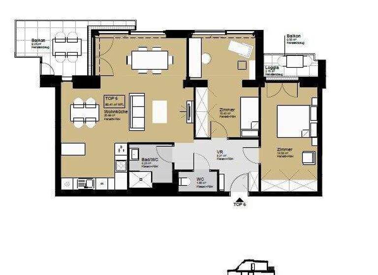 Wohnung zur Miete 1.600 € 3 Zimmer 80,4 m² 2. Geschoss frei ab 01.06.2026 Wien 1050