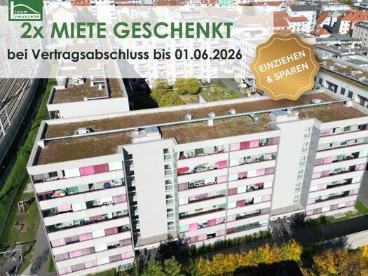 Wohnung zur Miete 475 € 2 Zimmer 64,3 m² 4. Geschoss Eggenberger Gürtel 56a Gries Graz 8020