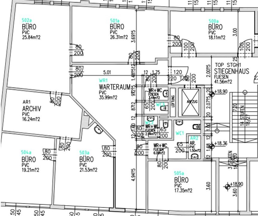 Bürofläche zur Miete 12,50 € 193,7 m²<br/>Bürofläche Wien 1210