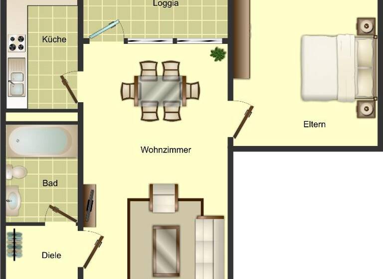 Wohnung zur Miete 559 € 2,5 Zimmer 50,5 m² 3. Geschoss frei ab 05.06.2026 Carl-von-Ossietzky-Straße 10 Garath Düsseldorf 40595