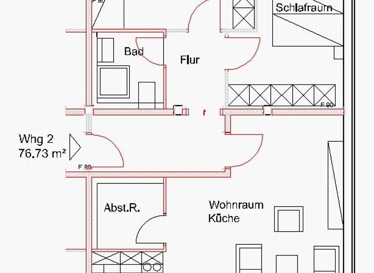 Wohnung zur Miete 743 € 3 Zimmer 76,7 m² 1. Geschoss Berliner Straße 43 Schleswig 24837