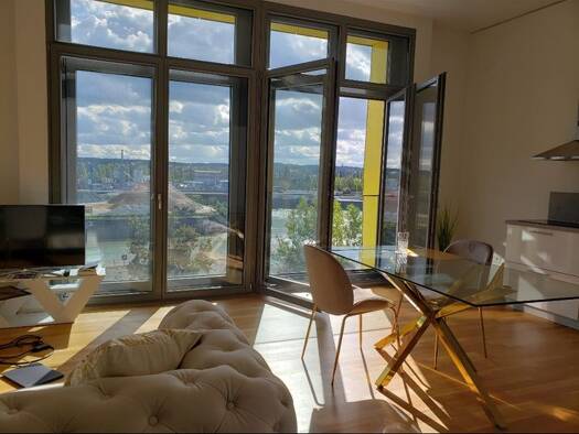 Loft zur Miete 1.200 € 2 Zimmer 70 m² Geschoss 4/6 frei ab 26.04.2026 Osthafenplatz 12 Ostend Frankfurt am Main 60314