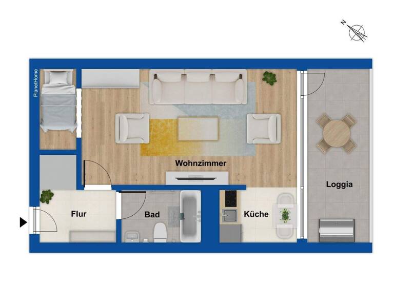 Studio zum Kauf 1 Zimmer 37,8 m² 2. Geschoss Kempten 87435