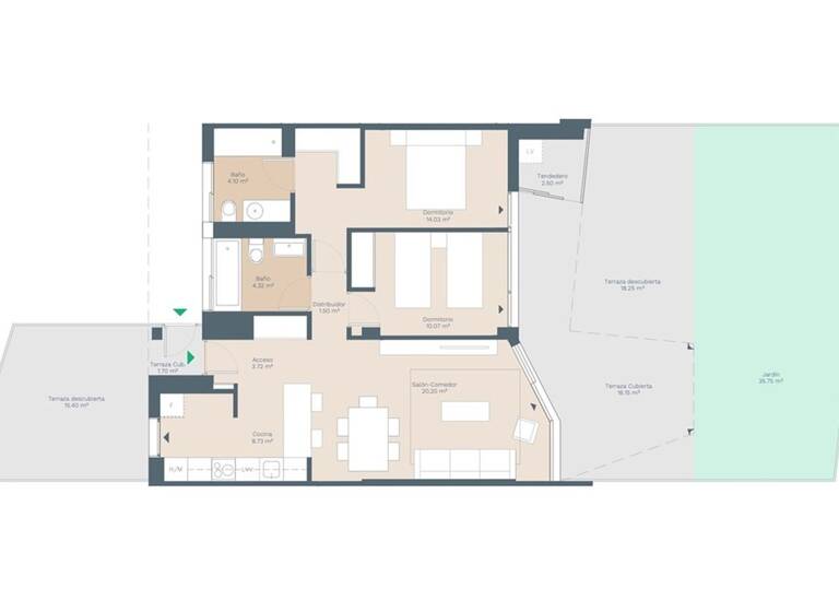 Wohnung zum Kauf - Erstbezug 736.000 € 3 Zimmer 133,1 m² EG Palmanova 07181