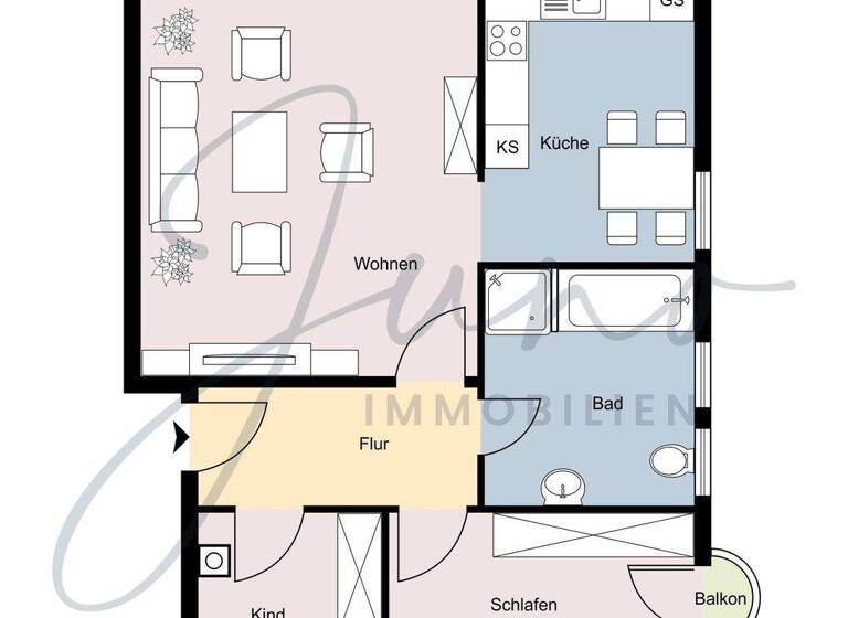 Wohnung zum Kauf 179.100 € 3 Zimmer 62,8 m² 3. Geschoss frei ab sofort Klein-Krotzenburg Hainburg 63512