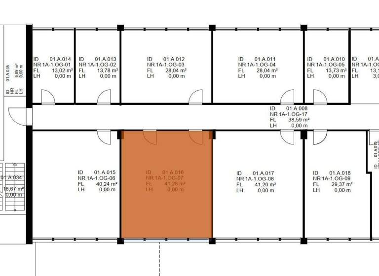 Bürofläche zur Miete 7,40 € 41,3 m² Bürofläche Weinheimer Straße 62 - 64 Waldhof Mannheim 68305