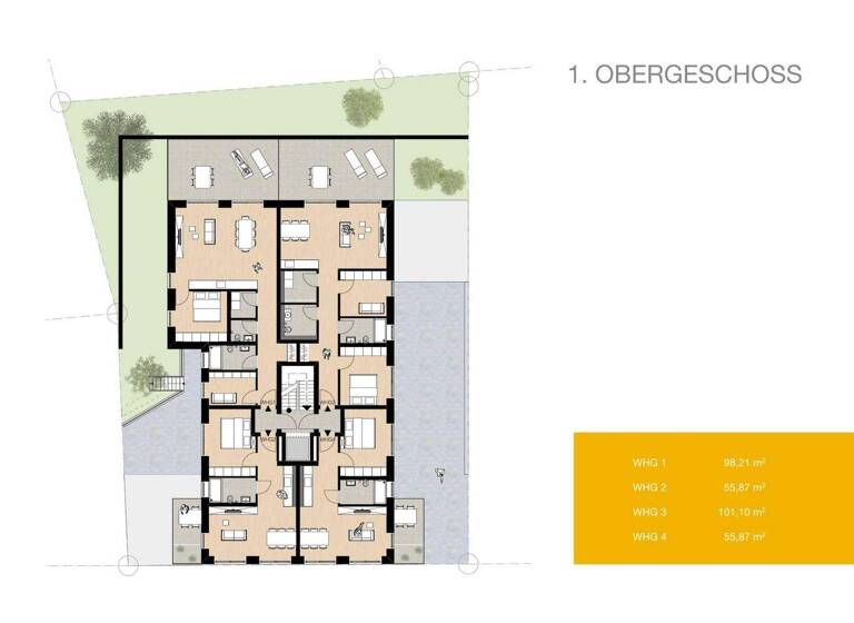 Wohnung zum Kauf - Erstbezug 224.000 € 2 Zimmer 55,9 m² 1. Geschoss Jägersburg Homburg 66424