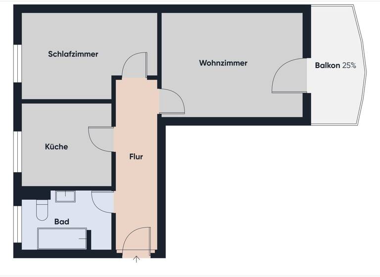 Wohnung zur Miete 320 € 2 Zimmer 51,2 m² Aufbaustraße 1 Knappenrode Hoyerswerda 02977
