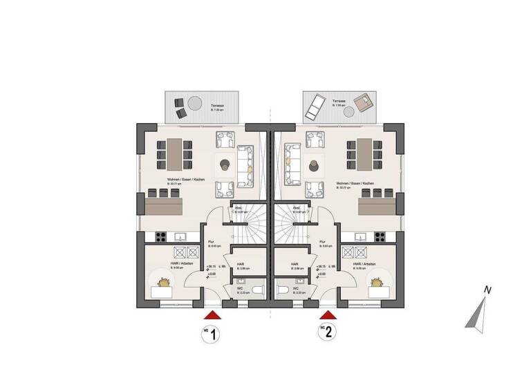 Doppelhaushälfte zum Kauf 638.000 € 5 Zimmer 121 m² 216 m² Grundstück Angelmodde Münster 48147