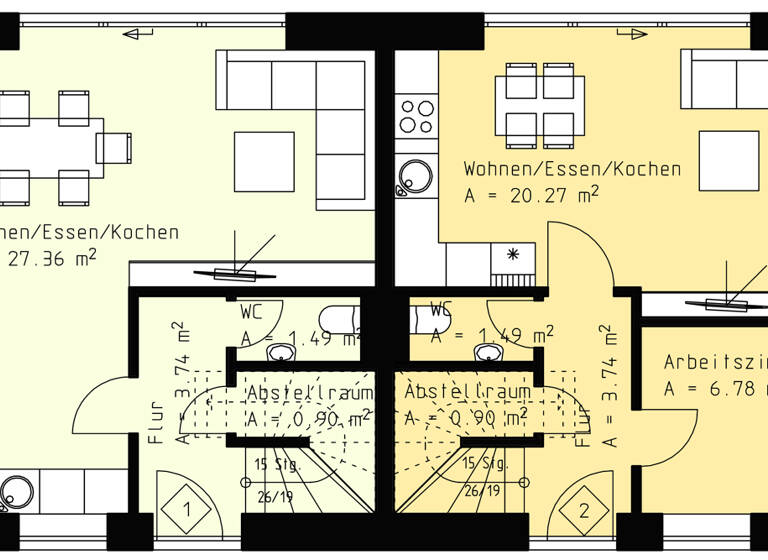 Doppelhaushälfte zum Kauf - Neubau 225.000 € 3 Zimmer 66 m²<br/>Wohnfläche 60 m²<br/>Grundstück Farnstädt Farnstädt 06279