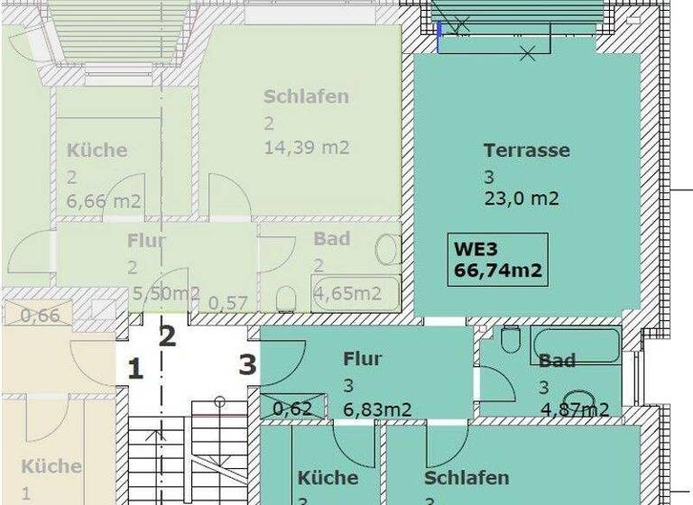 Wohnung zum Kauf 479.000 € 2 Zimmer 66,7 m² EG Lokstedt Hamburg 22529