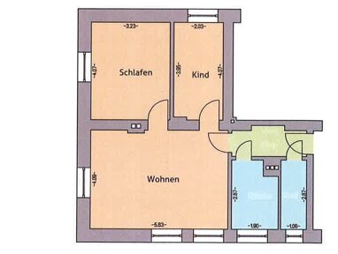 Wohnung zum Kauf provisionsfrei 169.500 € 3 Zimmer 56 m² EG Lüneburger Straße Hansaviertel Rostock 18057