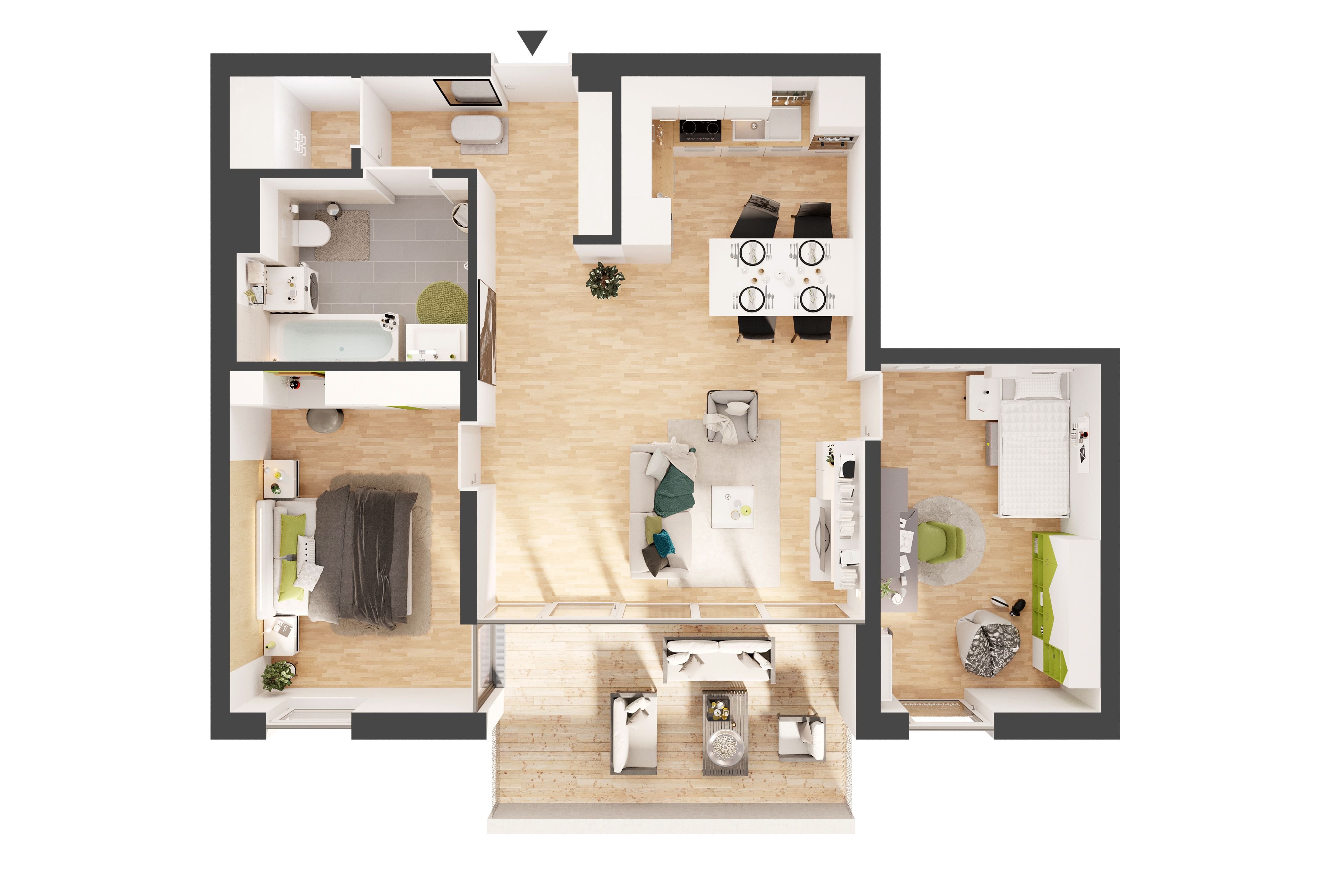 Wohnung zum Kauf provisionsfrei 353.400 € 3 Zimmer 72,2 m²<br/>Wohnfläche 1.<br/>Geschoss Nußdorfer Straße 2 Lienz, Osttirol 9900