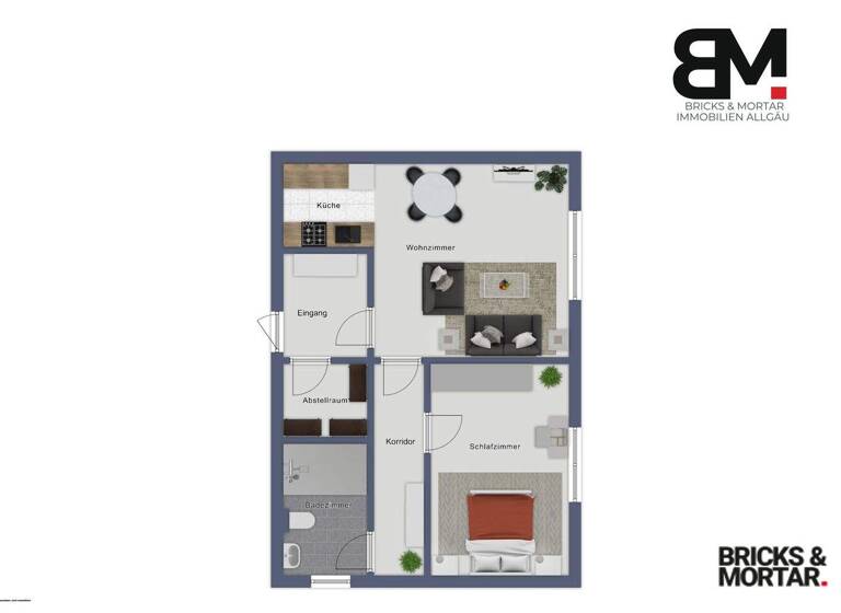 Wohnung zum Kauf 245.000 € 2 Zimmer 54 m² EG Sonthofen 87527