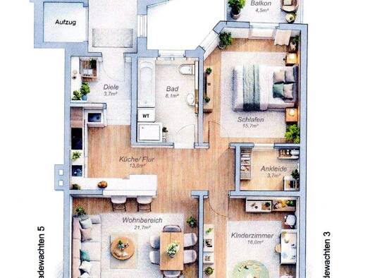 Wohnung zum Kauf 290.500 € 3 Zimmer 82,7 m² 2. Geschoss frei ab 01.06.2027 Stendal 39576