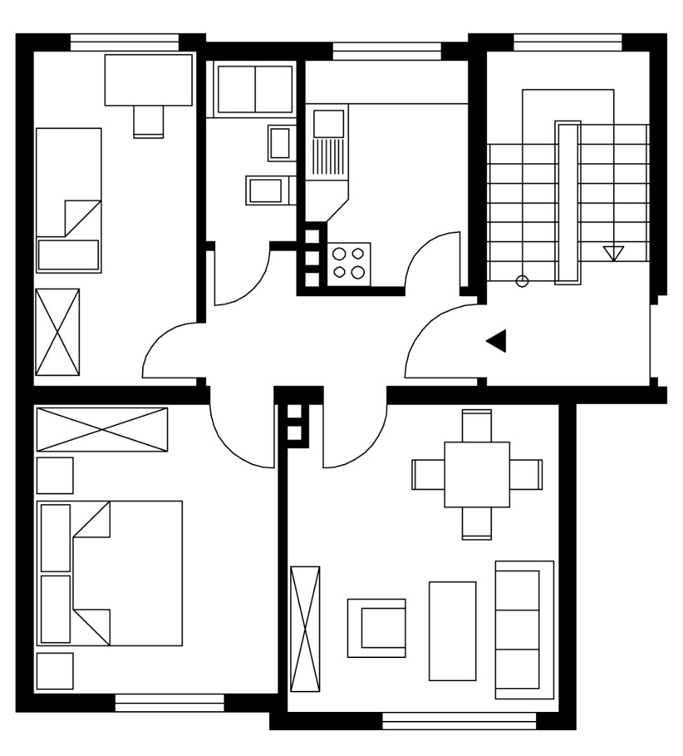 Wohnung zur Miete 450 € 3 Zimmer 52,3 m²<br/>Wohnfläche 2.<br/>Geschoss 01.03.2025<br/>Verfügbarkeit Adalbert-Stifter-Straße 24 Ziehers - Süd Fulda 36043