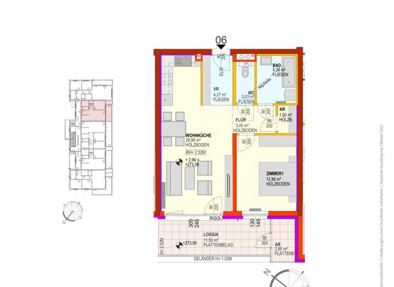 Wohnung zur Miete 715 € 2 Zimmer 56,6 m² Altlengbach 3033