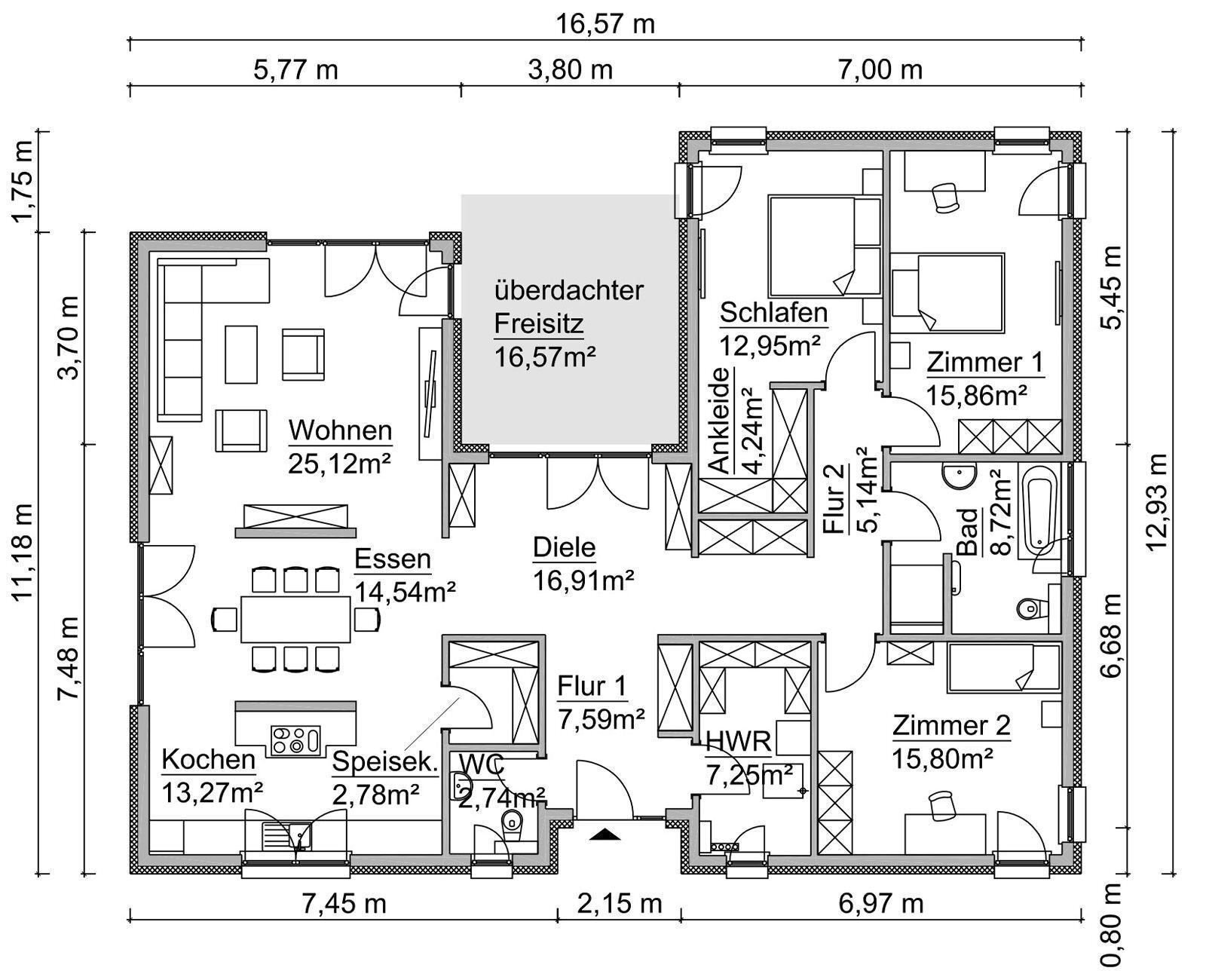 Bungalow zum Kauf provisionsfrei 296.100 € 4 Zimmer 169 m²<br/>Wohnfläche 698 m²<br/>Grundstück Luckenwalde Luckenwalde 14943