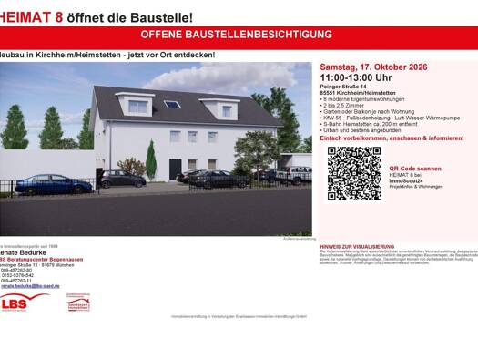 Wohnung zum Kauf 431.953 € 2 Zimmer 54,1 m² Poinger Straße 14 Heimstetten Kirchheim bei München 85551