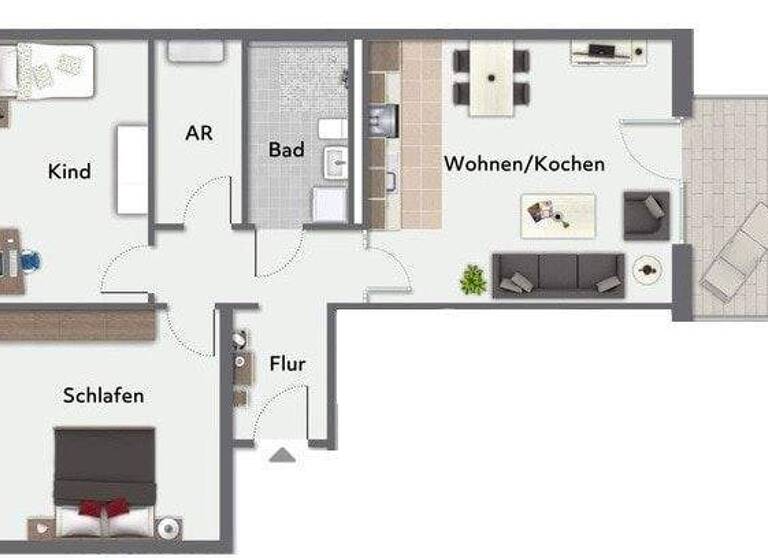 Wohnung zur Miete - Erstbezug 1.126 € 3 Zimmer 80,4 m² Innenstadt Bielefeld 33609