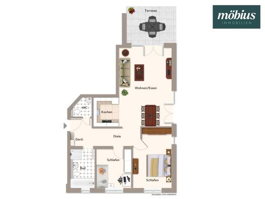 Terrassenwohnung zum Kauf 329.000 € 82,2 m² Petersberg Petersberg 36100