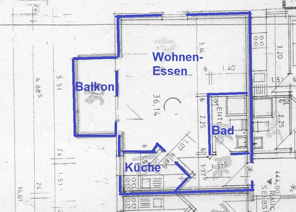 Wohnung zum Kauf 114.000 € 1,5 Zimmer 38 m²<br/>Wohnfläche Unterrombach südl. Kirche Aalen 73434