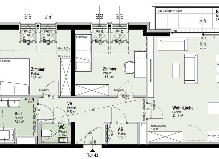 Wohnung zum Kauf - Erstbezug 675.300 € 3 Zimmer 85 m² 5. Geschoss Fahrbachgasse 6 Wien 1210