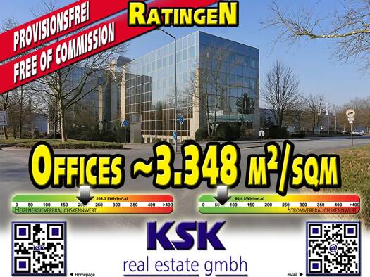 Bürogebäude zur Miete provisionsfrei 3.348 m² Bürofläche teilbar von 307 m² bis 3.348 m² Tiefenbroich Ratingen 40880