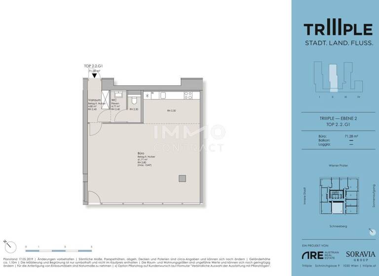 Bürofläche zum Kauf - Erstbezug 5.741 € 1 Zimmer Wien 1030