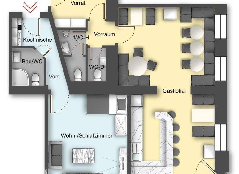 Gastronomie/Hotel zum Kauf 280.000 € Wien,Rudolfsheim-Fünfhaus 1150
