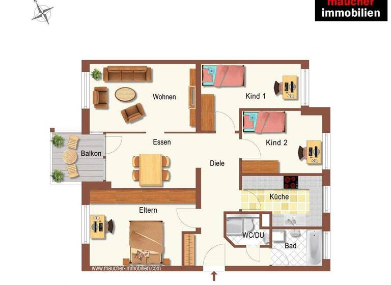 Wohnung zum Kauf 399.000 € 4,5 Zimmer 94 m² 2. Geschoss frei ab sofort Friedrichshafen 88046
