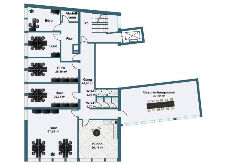 Bürogebäude zur Miete 7,50 € 6 Zimmer 227 m² Bürofläche Innenstadt Minden 32427