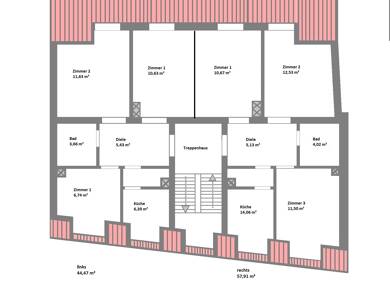Wohnung zur Miete 985 € 57,9 m² Dachgeschoss, 3. Geschoss Neubaustr. 50/52 Altstadt Würzburg 97070