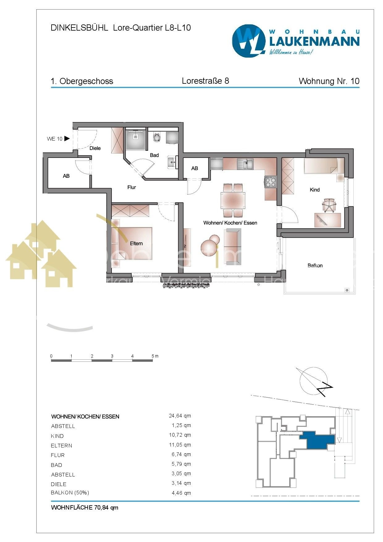 Wohnung zum Kauf 351.000 € 3 Zimmer 70,8 m²<br/>Wohnfläche 3.<br/>Geschoss Lorestraße 8 Dinkelsbühl Dinkelsbühl 91550