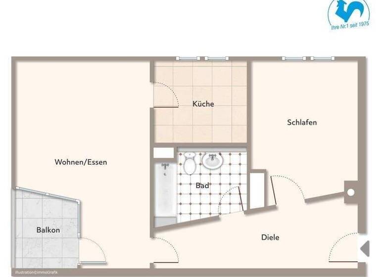 Wohnung zur Miete 650 € 2 Zimmer 61 m² 2. Geschoss Altdorf 71155