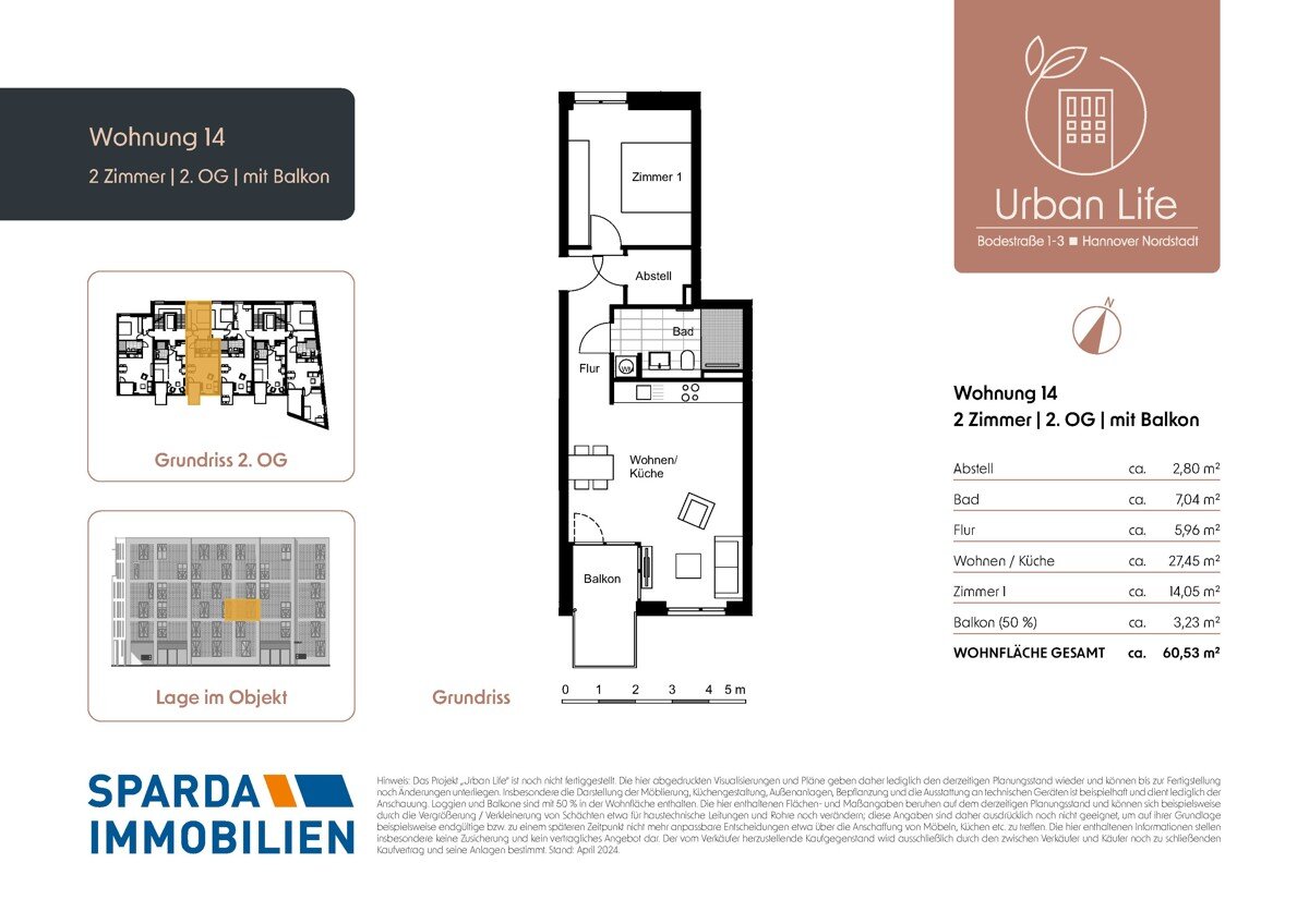 Wohnung zum Kauf provisionsfrei 333.000 € 2 Zimmer 60,5 m²<br/>Wohnfläche Bodestraße 1-3 Nordstadt Hannover-Nordstadt 30167