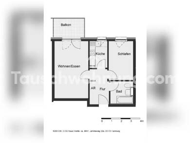 Wohnung zur Miete Tauschwohnung 346 € 2 Zimmer 49 m² 2. Geschoss Hamburg 22179