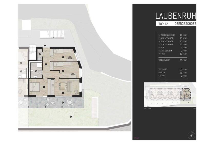 Terrassenwohnung zum Kauf provisionsfrei 698.000 € 4 Zimmer 86,3 m² 1. Geschoss Aldranser Straße 11 Amras Innsbruck 6020