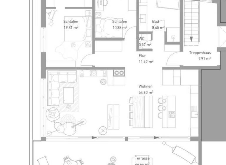 Penthouse zur Miete 1.740 € 3 Zimmer 129,4 m² Geschoss 2/3 frei ab sofort Neuburg Neuburg an der Donau 86633