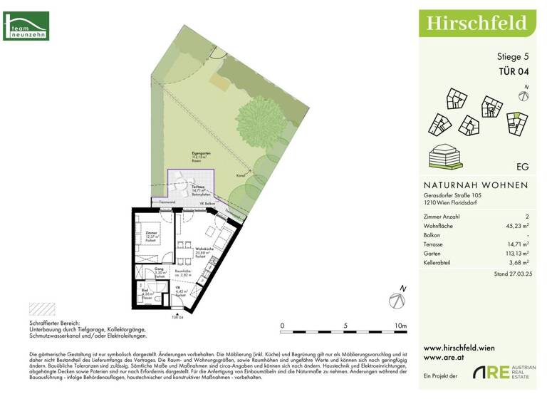 Wohnung zum Kauf - Erstbezug provisionsfrei 295.000 € 2 Zimmer 45,2 m² EG Gerasdorfer Straße 105 Wien 1210