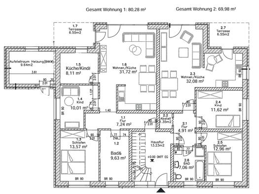 Wohnung zur Miete 840 € 2 Zimmer 70 m² Geschoss EG/2 frei ab 01.08.2026 Strasburg Strasburg (Uckermark) 17335
