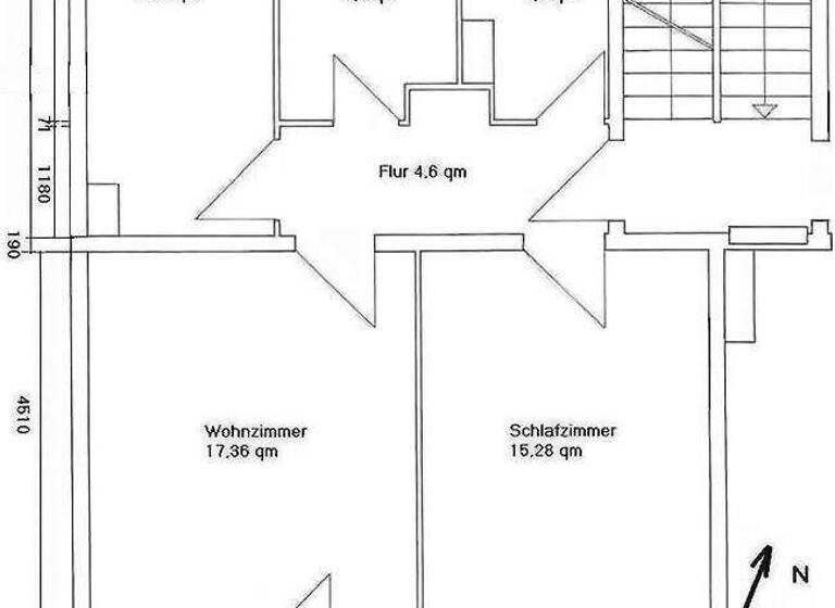 Wohnung zur Miete 353 € 3 Zimmer 57,8 m² 1. Geschoss frei ab 01.05.2026 Goethestraße 30 Braunsbedra 06242