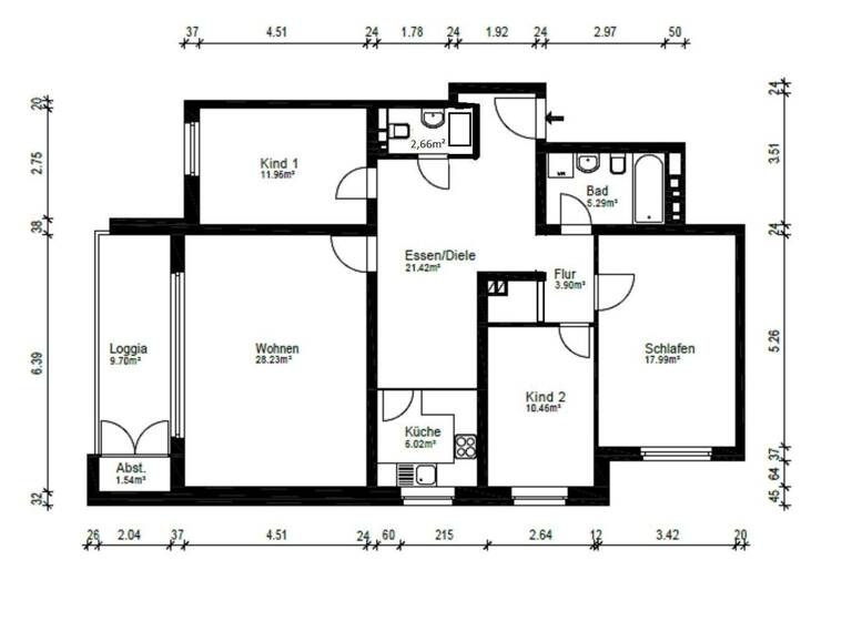 Wohnung zur Miete 3.990 € 5 Zimmer 120 m² Rahlstedt Hamburg 22147