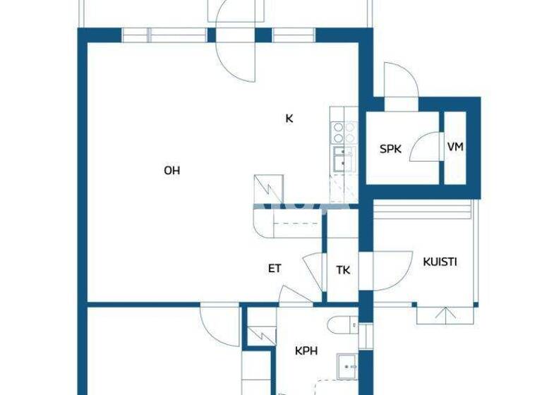 Reihenmittelhaus zum Kauf 84.000 € 2 Zimmer 53 m² 3.707 m² Grundstück Oritputaantie 14 Oulu 90240