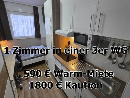 Wohnung zur Miete 390 € 1 Zimmer 20 m² 2. Geschoss Blücherstraße 30 a Nordstadt Pforzheim 75177