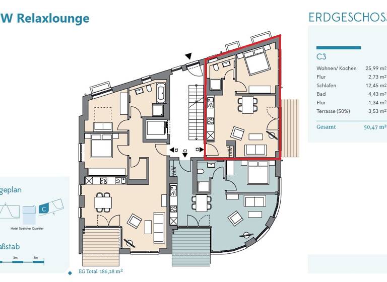 Wohnung zum Kauf 355.810 € 2 Zimmer 50,5 m² EG Kappeln 24376